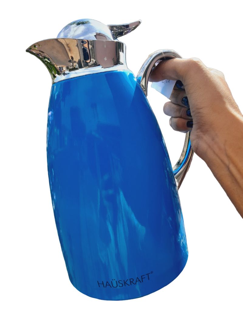 Garrafa Térmica Azul Elegance Chá e café 1 litro Hauskraft