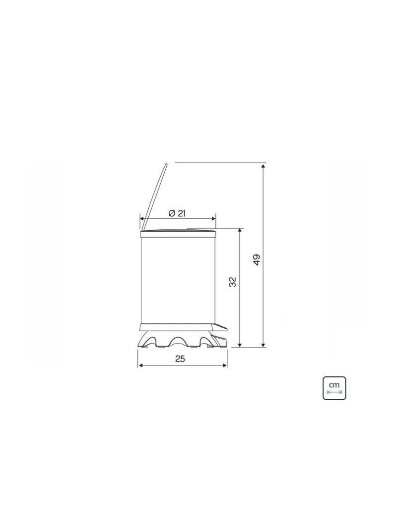 Lixeira Inox Tramontina Sofie Inox Acetinado e Detalhes em Plástico Translúcido Verde com Pedal 5 L