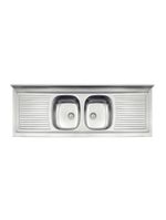 Pia de Apoio Tramontina Ribon 2C 34 em Aço Inox 160 x 60 cm Perfecta