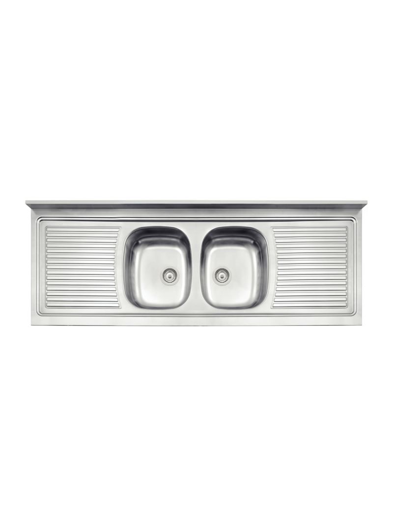 Pia de Apoio Tramontina Ribon 2C 34 em Aço Inox 160 x 60 cm Perfecta