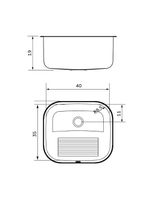Tanque Tramontina Hera Compact 19 Litros em Aço Inox Acetinado 40x35 cm