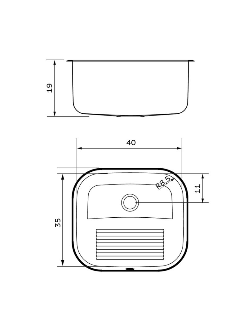 Tanque Tramontina Hera Compact 19 Litros em Aço Inox Acetinado 40x35 cm