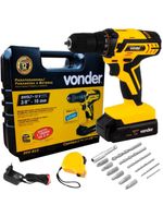 Furadeira e Parafusadeira à Bateria 12V BIVOLT PFV 012 com Kit de Brocas e Bits VONDER