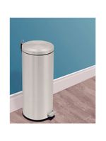Lixeira com Pedal Tramontina Brasil Plus 30 Litros em Aço Inox Acetinado