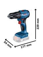 Parafusadeira Furadeira Impacto GSB 185-LI + Chave de Impacto GDR 18V-200, 2 Baterias e Maleta BOSCH