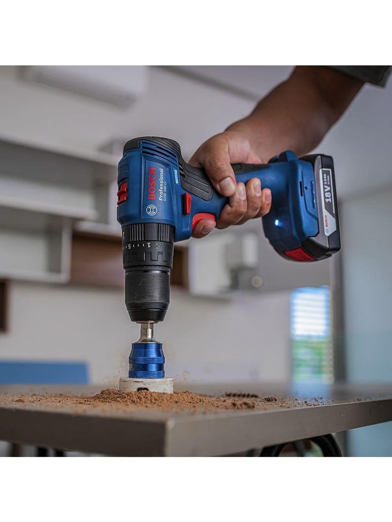 Parafusadeira Furadeira Impacto GSB 185-LI + Chave de Impacto GDR 18V-200, 2 Baterias e Maleta BOSCH