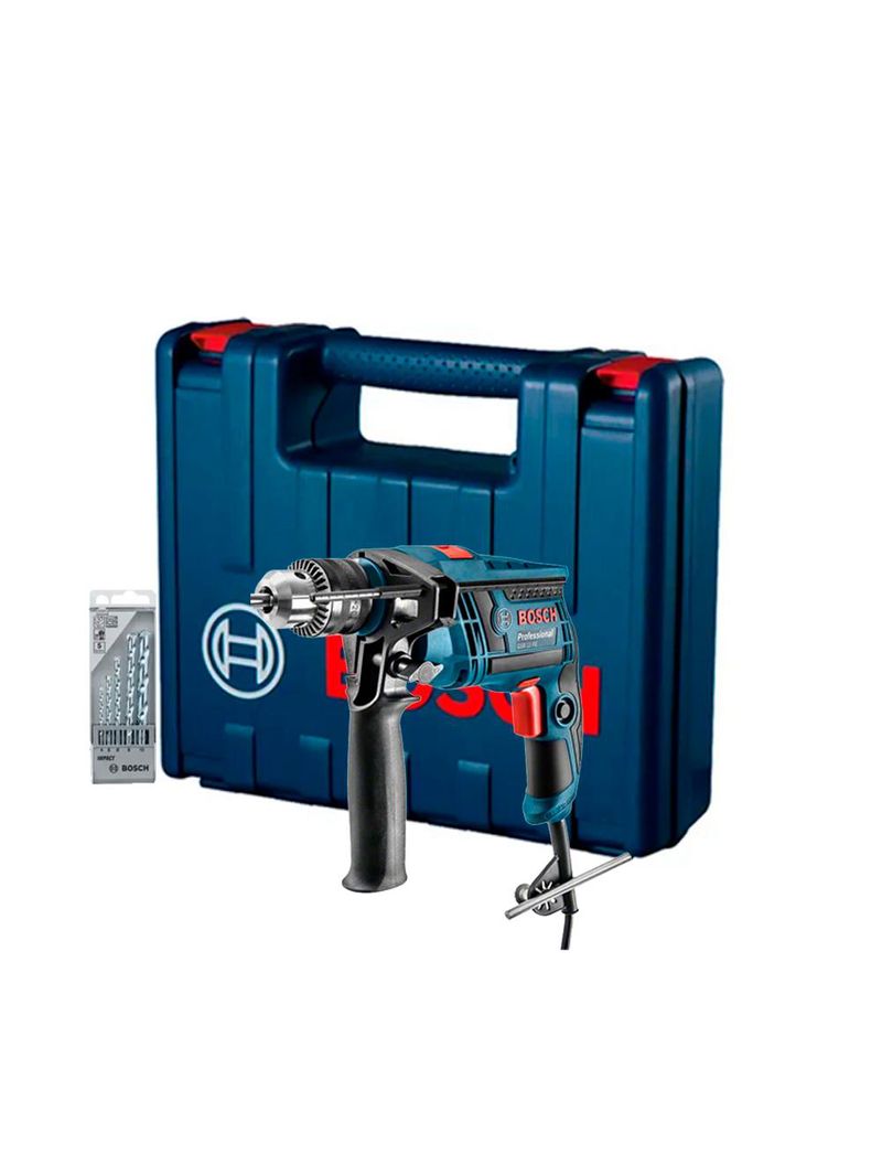 Furadeira Impacto 1/2POL 750W GSB13RE com Maleta + Kit com 5 Brocas