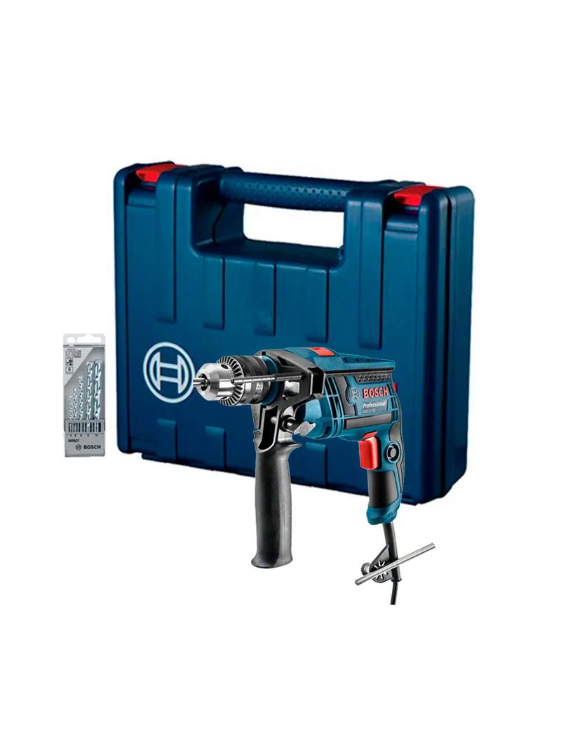 Furadeira Impacto 1/2POL 750W GSB13RE com Maleta + Kit com 5 Brocas