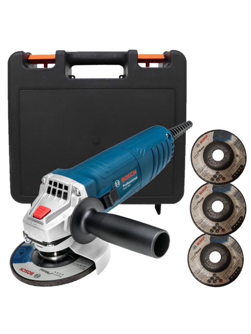 Esmerilhadeira Angular 41/2 POL 850W GWS 850 c/ Maleta e 3 Discos BOSCH