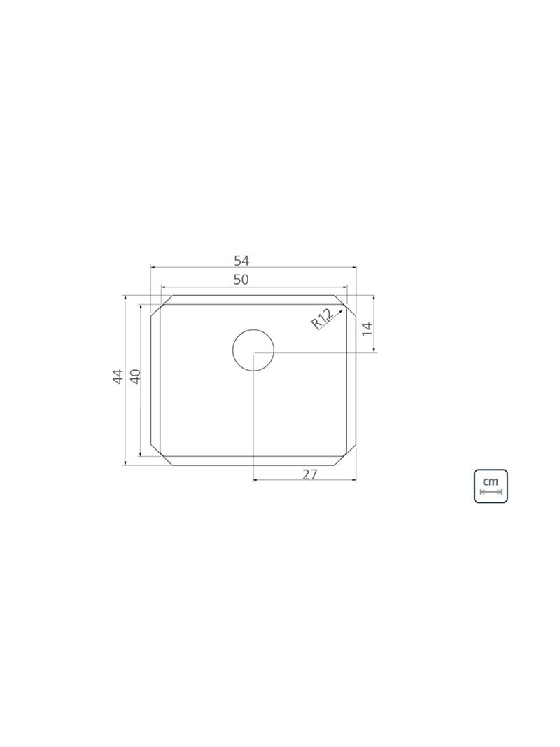 Cuba de Embutir Quadrum 50 Tramontina 50x40x20 cm em Aço Inox Acetinado OUTLET