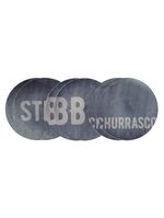 Kit Prato Raso Tramontina Churrasco Stone em Porcelana 28 cm 6 Peças