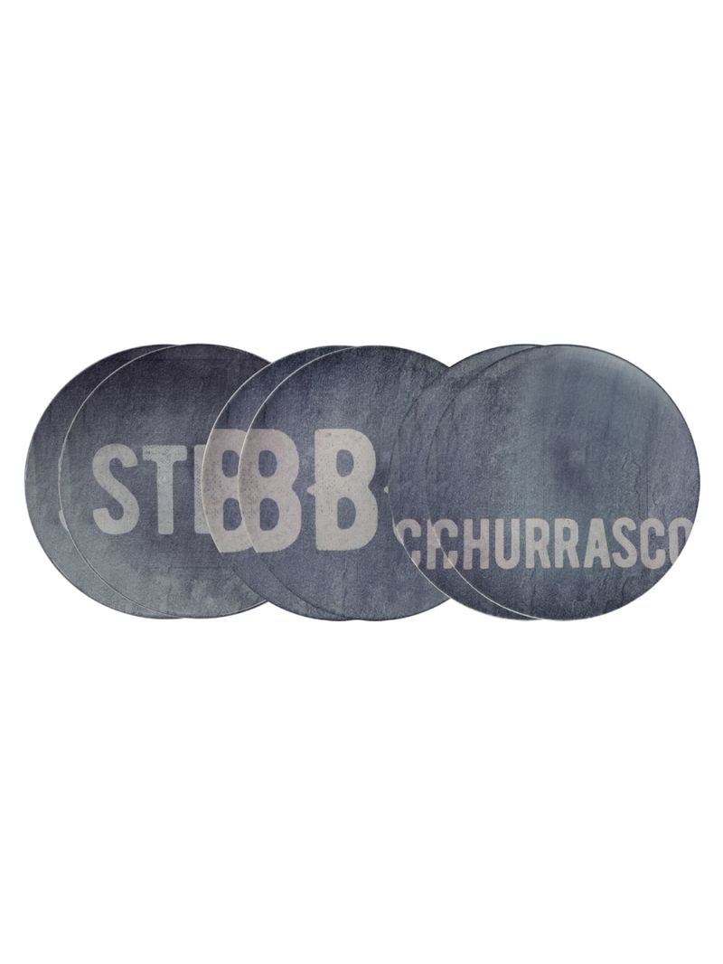 Kit Prato Raso Tramontina Churrasco Stone em Porcelana 28 cm 6 Peças