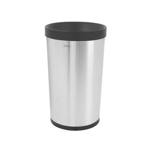 Lixeira Tramontina Molise Aço Inox Acetinado sem Tampa 50 Litros