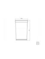 Lixeira Tramontina Molise Aço Inox Acetinado sem Tampa 50 Litros