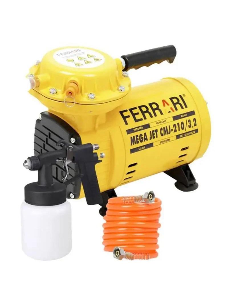 Compressor Ar Direto 1/2 Hp C/ Kit Cmj-210 Bivolt Ferrari
