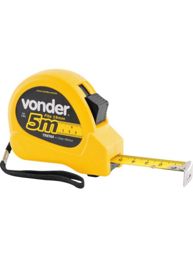 Trena de Aço 5 Metros 19 MM com Trava VONDER