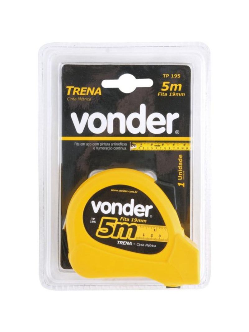 Trena de Aço 5 Metros 19 MM com Trava VONDER