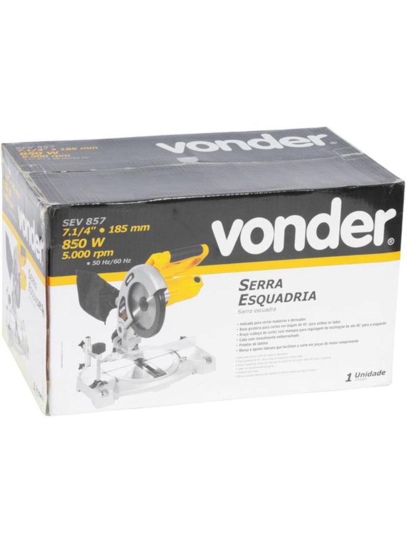 Serra 1/2 Esquadria 71/4 POL 850W SEV 857 VONDER