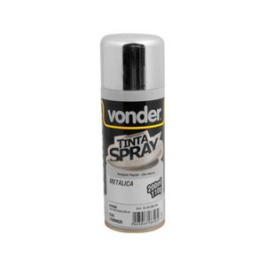 Tinta em Spray 110 GR 200 ML Metálico Cromado VONDER