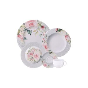 Aparelho de Jantar Tramontina Ornatta em Porcelana Decorada 20 Peças