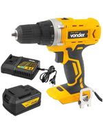 Parafusadeira 3/8 POL + Bateria 18v + Carregador de Bateria 18v VONDER-Bivolt