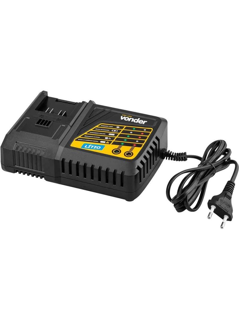 Parafusadeira 3/8 POL + Bateria 18v + Carregador de Bateria 18v VONDER-Bivolt