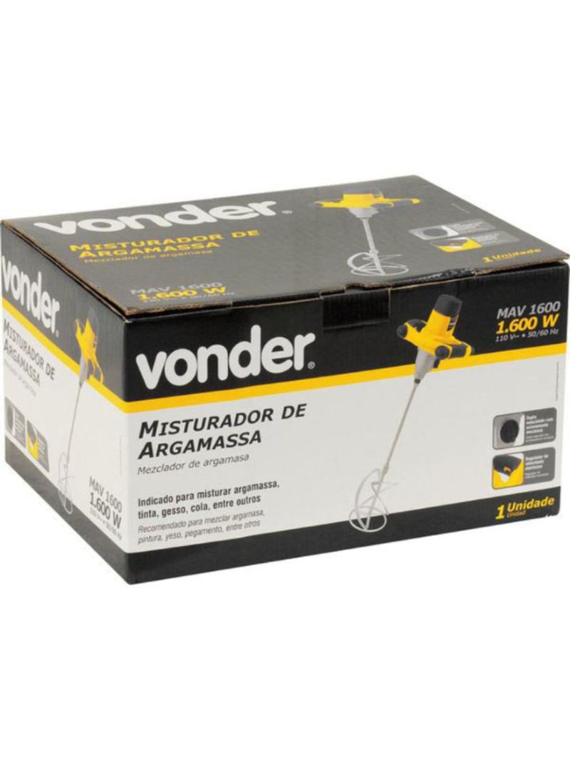 Misturador de Argamassa Elétrico MAV-1600 1600W VONDER