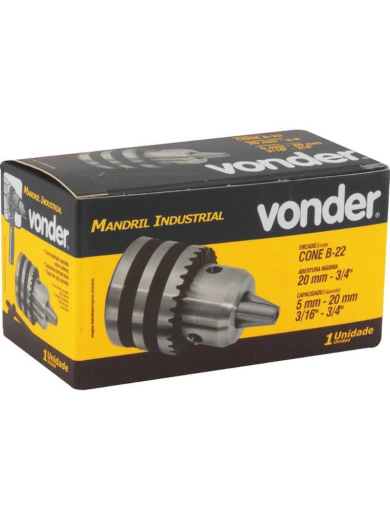 Mandril Industrial de 5 à 20 MM Cone B-22 VONDER