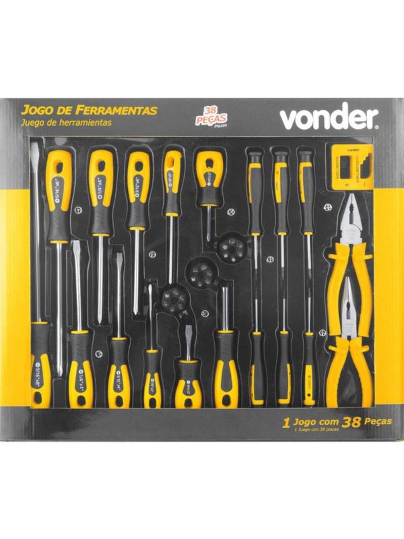 Jogo de ferramentas com 38 peças VONDER