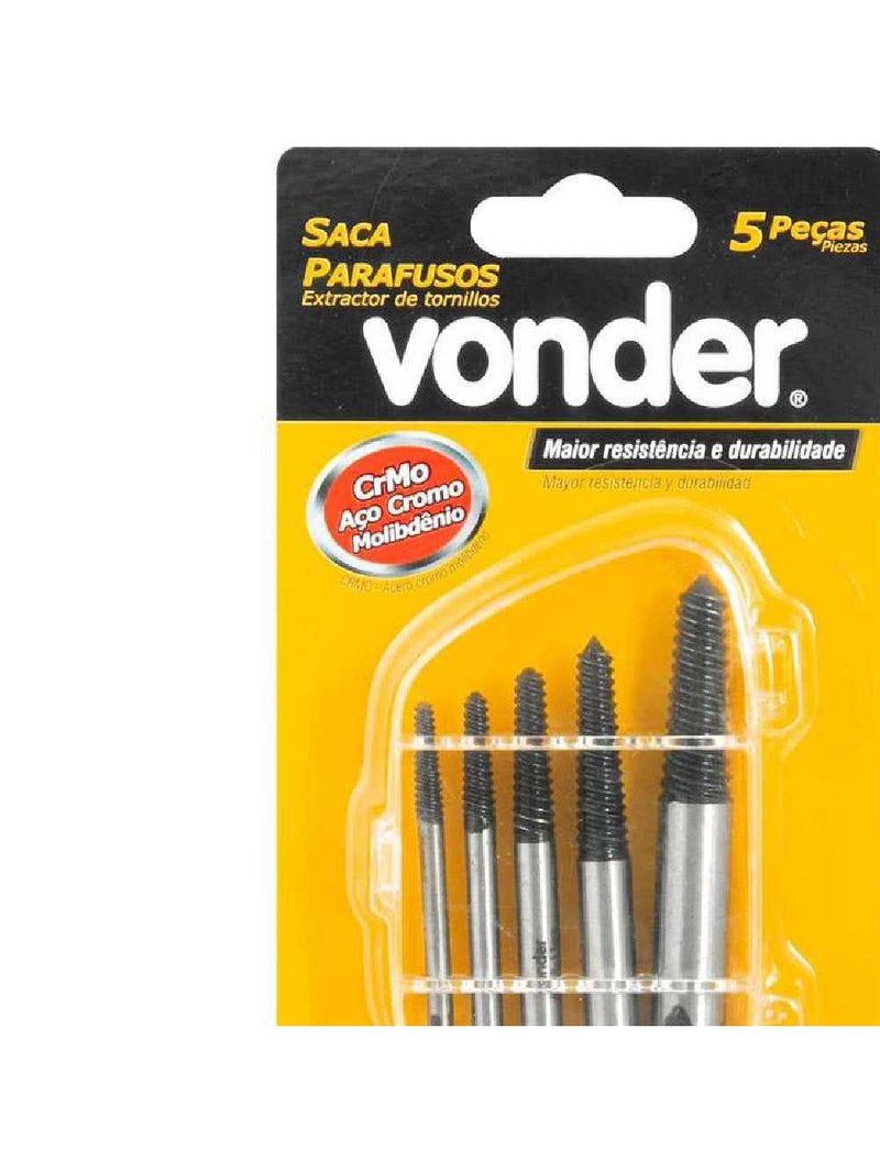 Jogo de Saca Parafuso Kit com 5 Peças VONDER