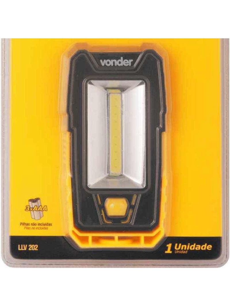 Lanterna Led 2 em 1 Magnética 12 cm a Pilha LLV 202 VONDER