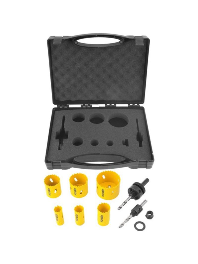 Jogo de Serras Copo Bimetal em Aço Rápido com 9 Peças SCV 200 VONDER