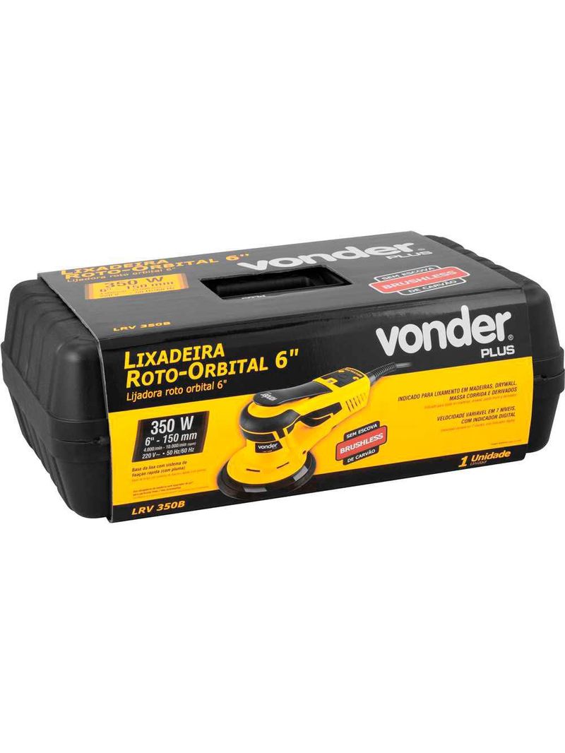 Lixadeira Roto Orbital 6 POL LRV-350B 110V ou 220V VONDER-110V