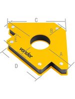 Esquadro Magnético para Soldador 30 KG Combo c/ 2 Peças VONDER