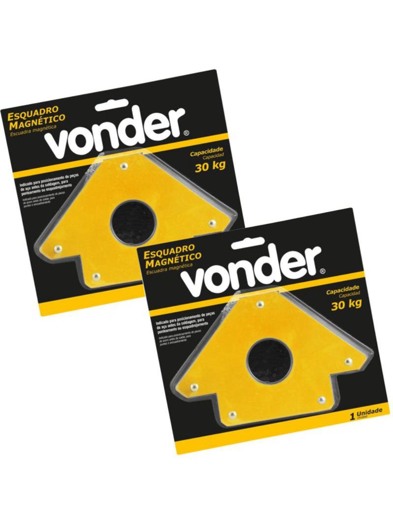 Esquadro Magnético para Soldador 30 KG Combo c/ 2 Peças VONDER