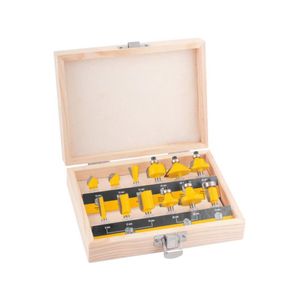 Jogo de Fresas Tupia p/ Madeira com 12 Peças Haste 6 MM VONDER