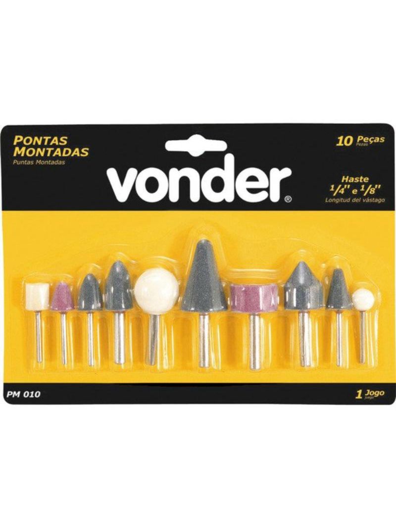 Jogo de Pontas Montadas com 10 Peças PMV 010 VONDER