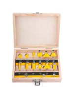 Jogo de Fresas Tupia p/ Madeira com 12 Peças Haste 6 MM VONDER