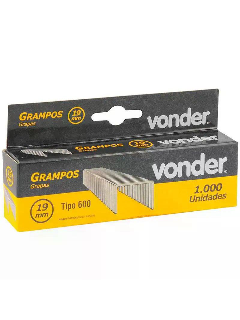 Grampo para Grampeador Pinador 20MM GPE 916 com 1000 Peças VONDER