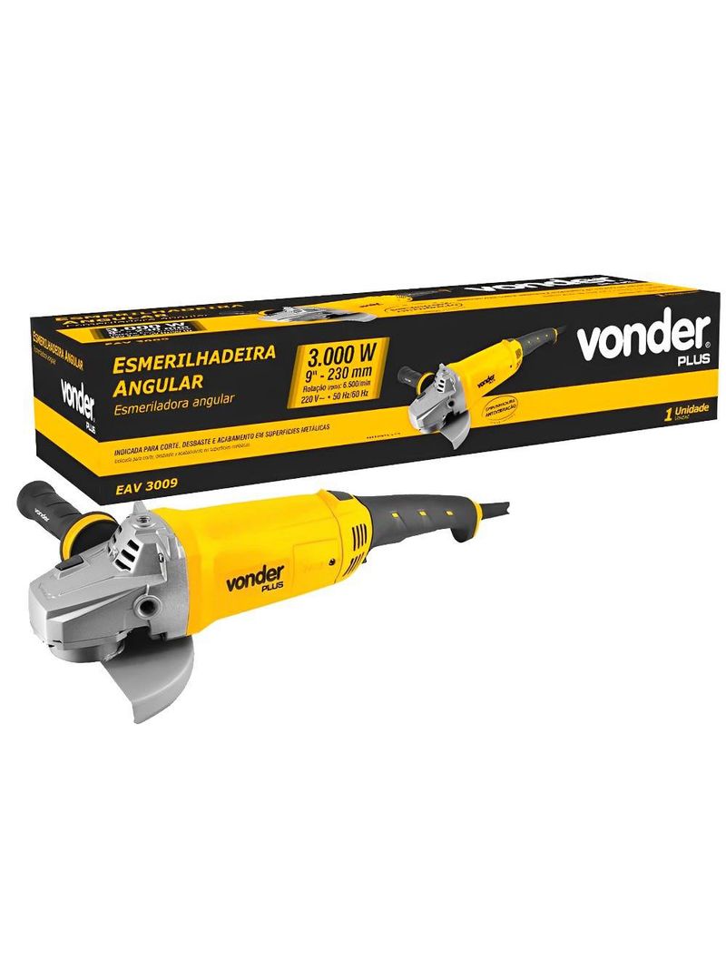 Esmerilhadeira Angular 9 POL 3000W 220V EAV-3009 VONDER-220V