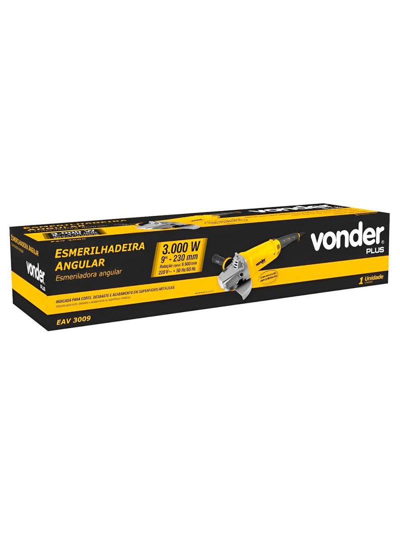 Esmerilhadeira Angular 9 POL 3000W 220V EAV-3009 VONDER-220V
