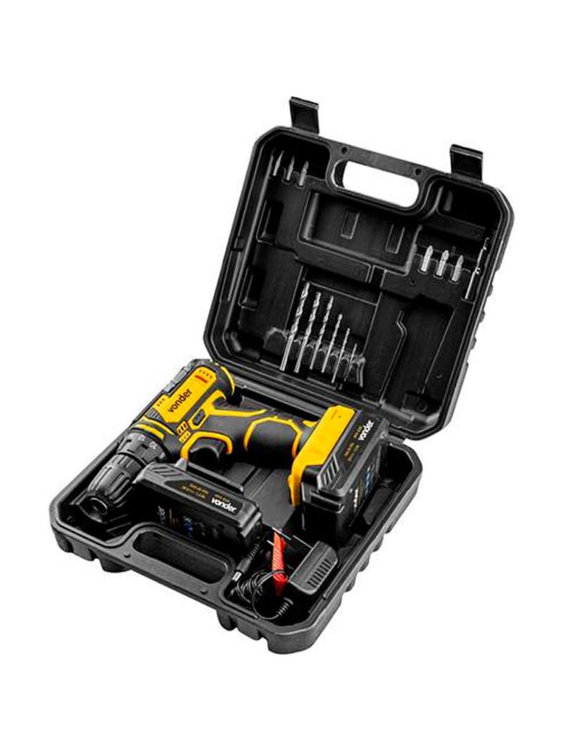 Furadeira e Parafusadeira à Bateria 20V com Maleta 2 Baterias e Acessórios Bivolt PFV020 VONDER