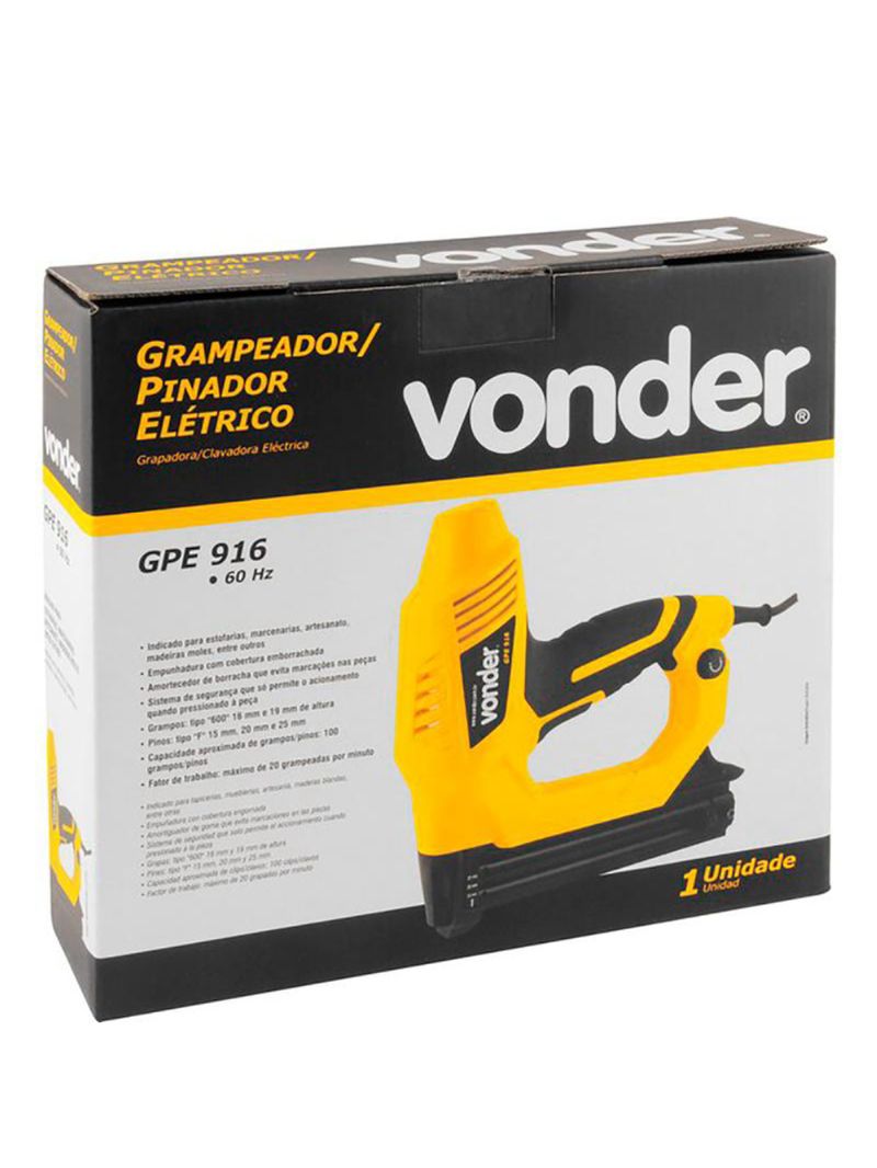 Grampeador e Pinador Elétrico GPE 916 VONDER