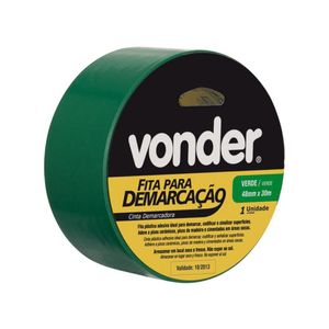 Fita para Demarcação de Solo VERDE 48 MM x 30 Metros VONDER