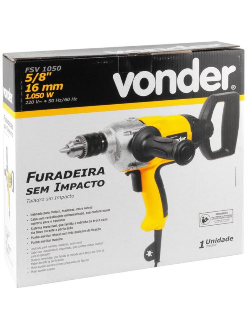 Furadeira Industrial 5/8 POL 1050W FSV 1050 VONDER