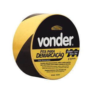 Fita para Demarcação de Solo ZEBRADA 48 MM x 30 Metros VONDER