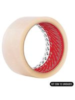 Fita Para Empacotamento 48MM x 45M Transparente Kit Com 10 Unidades NOVE54