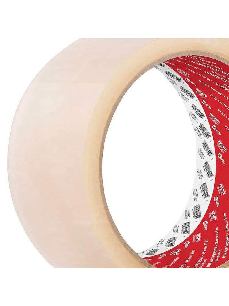 Fita Para Empacotamento 48MM x 45M Transparente Kit Com 10 Unidades NOVE54