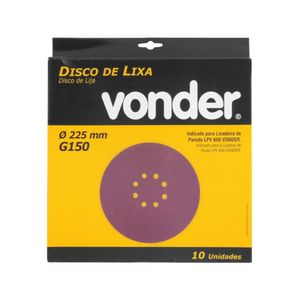 Disco Lixa Lixadeira Teto Lpv600 Grão 150 10 Unidades Vonder