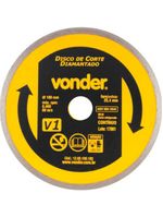 Disco de Corte Diamantado 7 POL 180 MM Furo 22 MM V1 Liso Contínuo VONDER